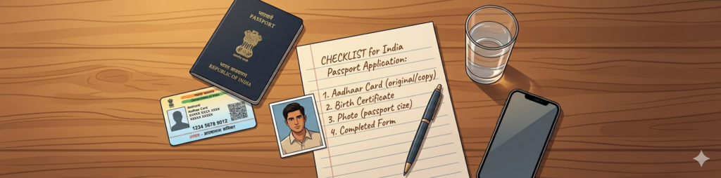 Passport apply ke liye required documents ki checklist